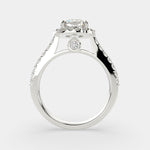 Load image into Gallery viewer, Bianca Cushion Cut Halo Pave Engagement Ring Setting - Nivetta