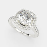 Load image into Gallery viewer, Bianca Cushion Cut Halo Pave Engagement Ring Setting - Nivetta