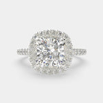 Load image into Gallery viewer, Bianca Cushion Cut Halo Pave Engagement Ring Setting - Nivetta