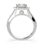 Load image into Gallery viewer, Bianca Emerald Cut Halo Pave Engagement Ring Setting - Nivetta