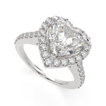 Load image into Gallery viewer, Bianca Heart Cut Halo Pave Engagement Ring Setting - Nivetta
