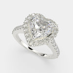 Load image into Gallery viewer, Bianca Heart Cut Halo Pave Engagement Ring Setting - Nivetta