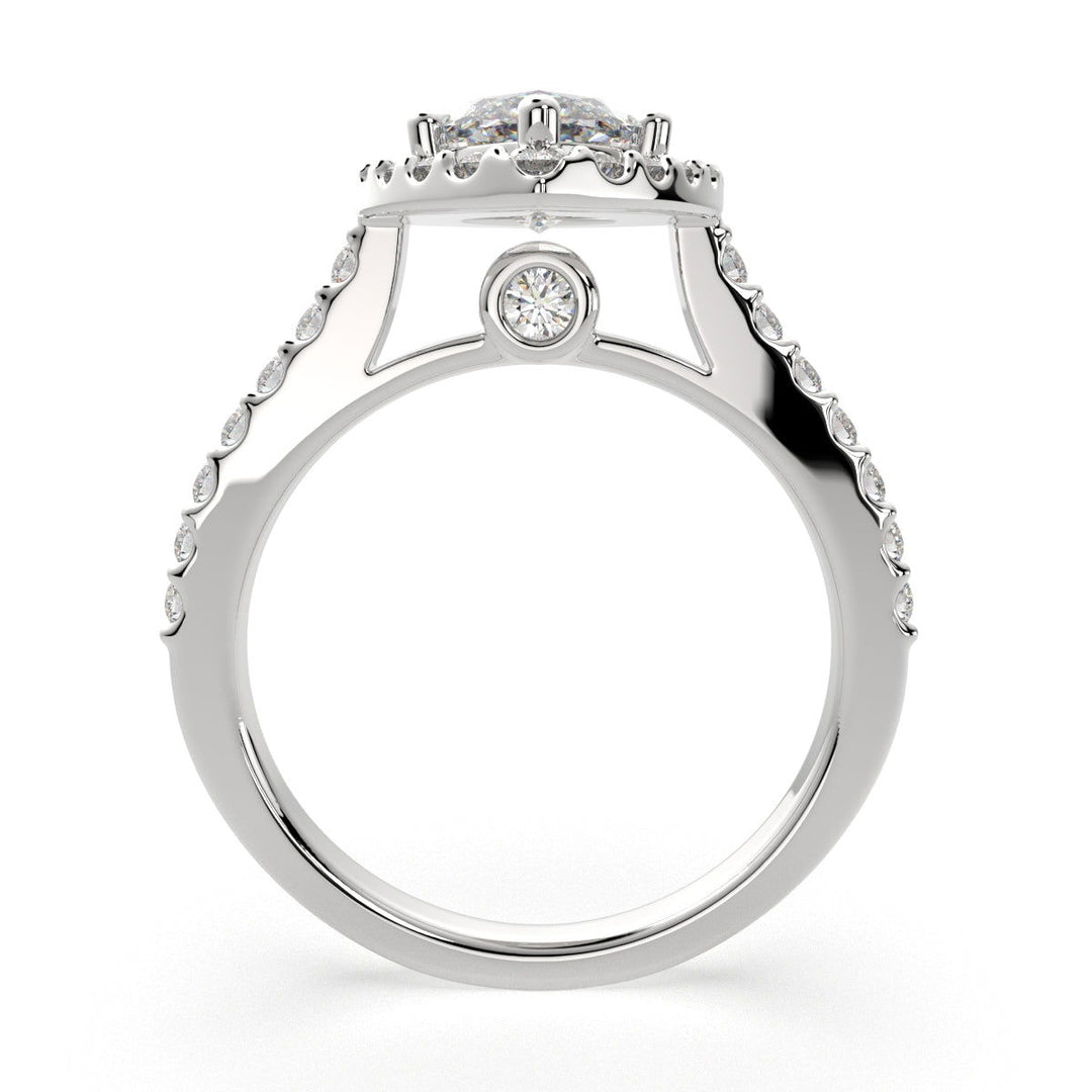 Bianca Marquise Cut Halo Pave Engagement Ring Setting - Nivetta