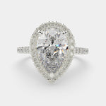 Load image into Gallery viewer, Bianca Pear Cut Halo Pave Engagement Ring Setting - Nivetta