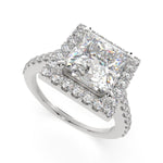 Load image into Gallery viewer, Bianca Princess Cut Halo Pave Engagement Ring Setting - Nivetta