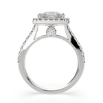Load image into Gallery viewer, Bianca Princess Cut Halo Pave Engagement Ring Setting - Nivetta