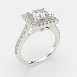 Load image into Gallery viewer, Bianca Princess Cut Halo Pave Engagement Ring Setting - Nivetta