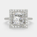 Load image into Gallery viewer, Bianca Princess Cut Halo Pave Engagement Ring Setting - Nivetta
