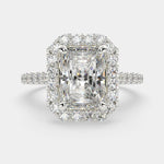 Load image into Gallery viewer, Bianca Radiant Cut Halo Pave Engagement Ring Setting - Nivetta