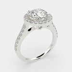 Load image into Gallery viewer, Bianca Round Cut Halo Pave Engagement Ring Setting - Nivetta