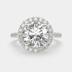 Load image into Gallery viewer, Bianca Round Cut Halo Pave Engagement Ring Setting - Nivetta