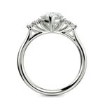 Load image into Gallery viewer, Brisa Pear Cut Pave Cluster 4 Prong Engagement Ring Setting - Nivetta