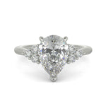 Load image into Gallery viewer, Brisa Pear Cut Pave Cluster 4 Prong Engagement Ring Setting - Nivetta