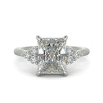 Load image into Gallery viewer, Brisa Radiant Cut Pave Cluster 4 Prong Engagement Ring Setting - Nivetta