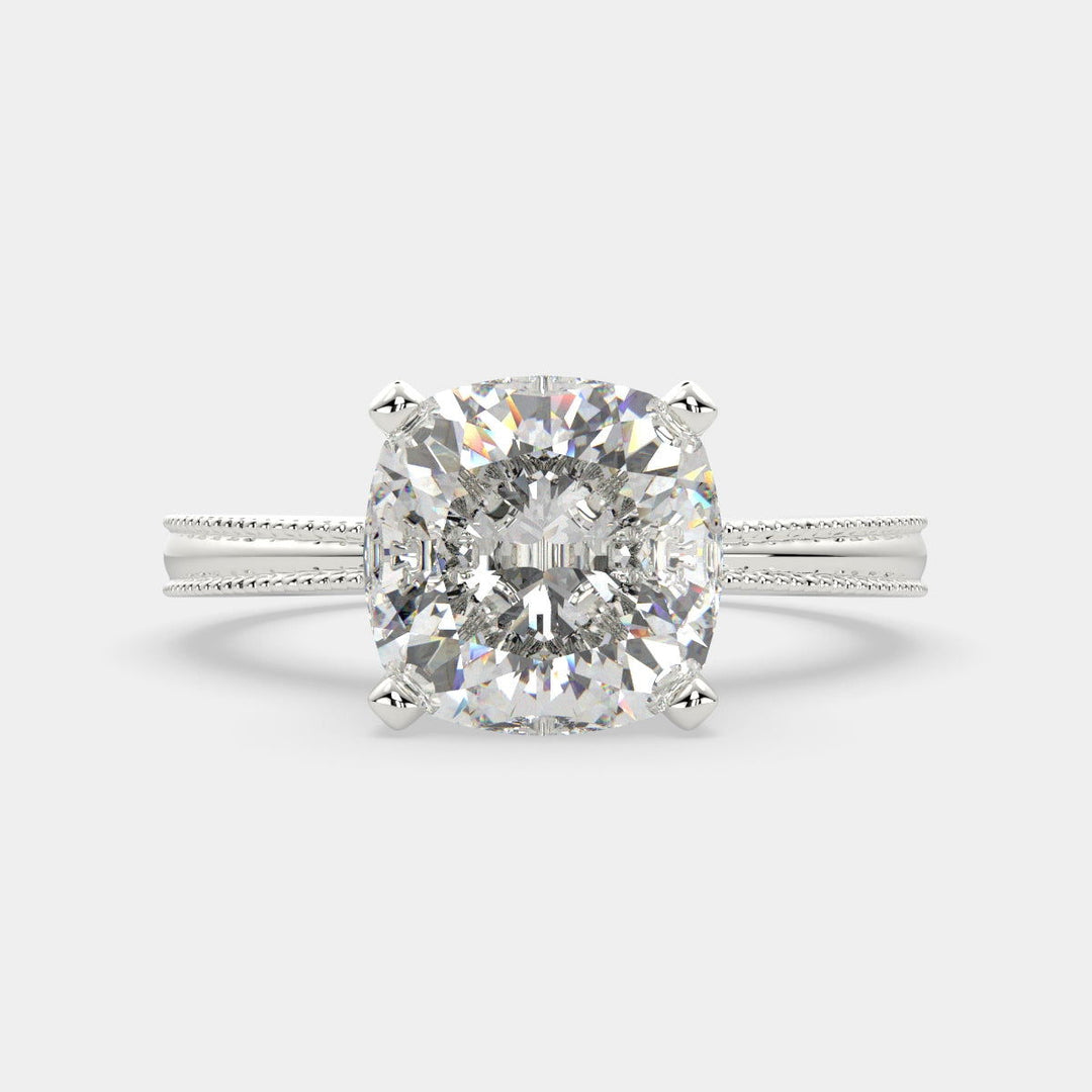 Camilla Cushion Cut Solitaire Engagement Ring Setting - Nivetta