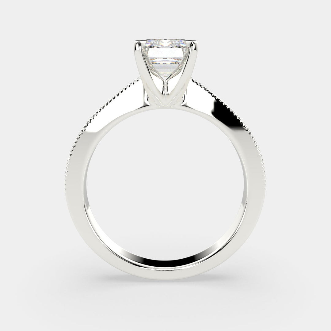 Camilla Emerald Cut Solitaire Engagement Ring Setting - Nivetta