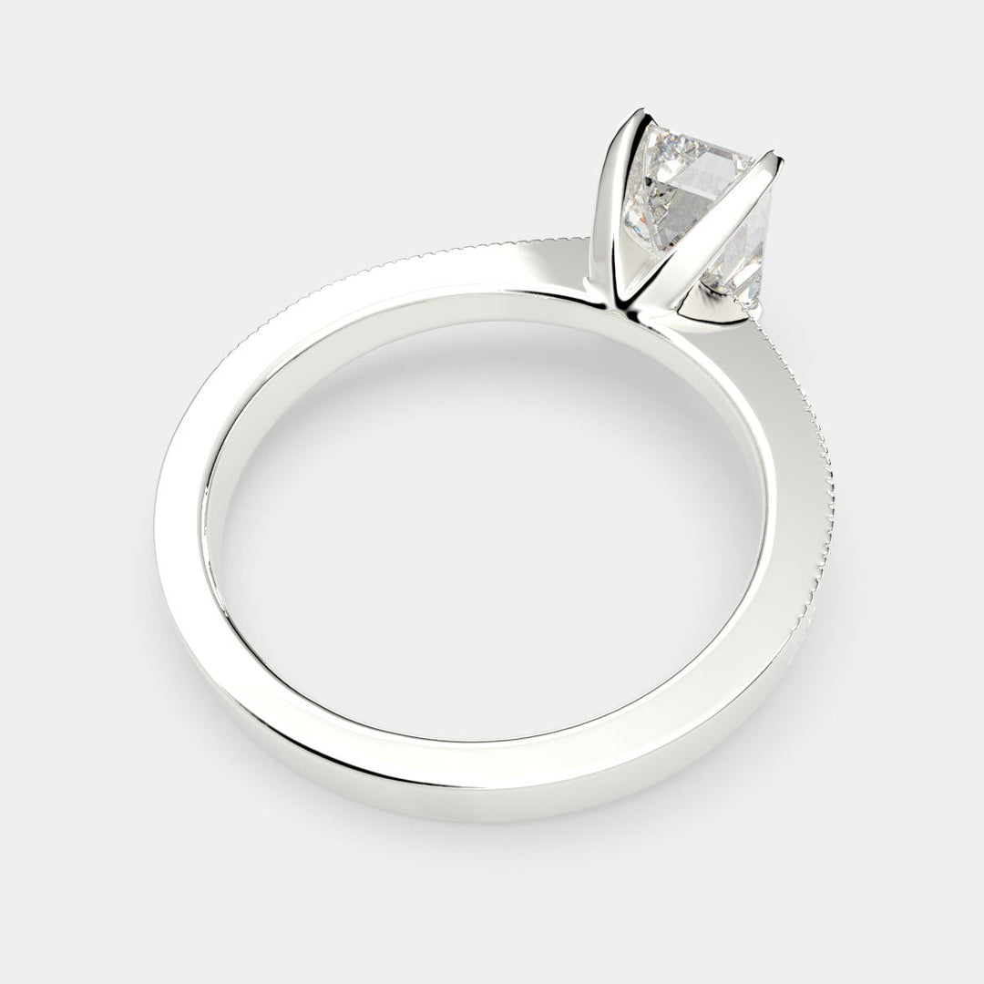 Camilla Emerald Cut Solitaire Engagement Ring Setting - Nivetta