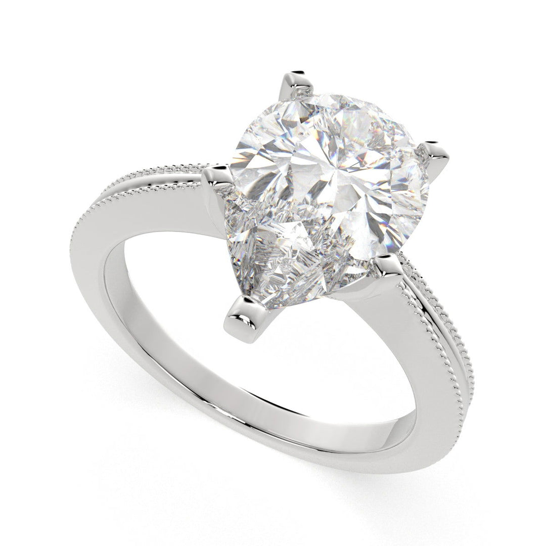 Camilla Pear Cut Solitaire Engagement Ring Setting - Nivetta