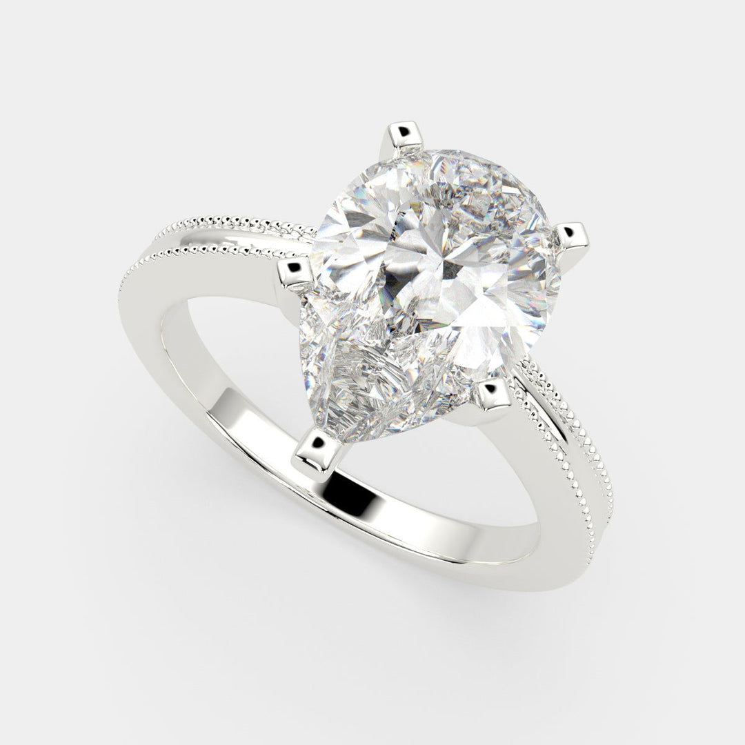Camilla Pear Cut Solitaire Engagement Ring Setting - Nivetta