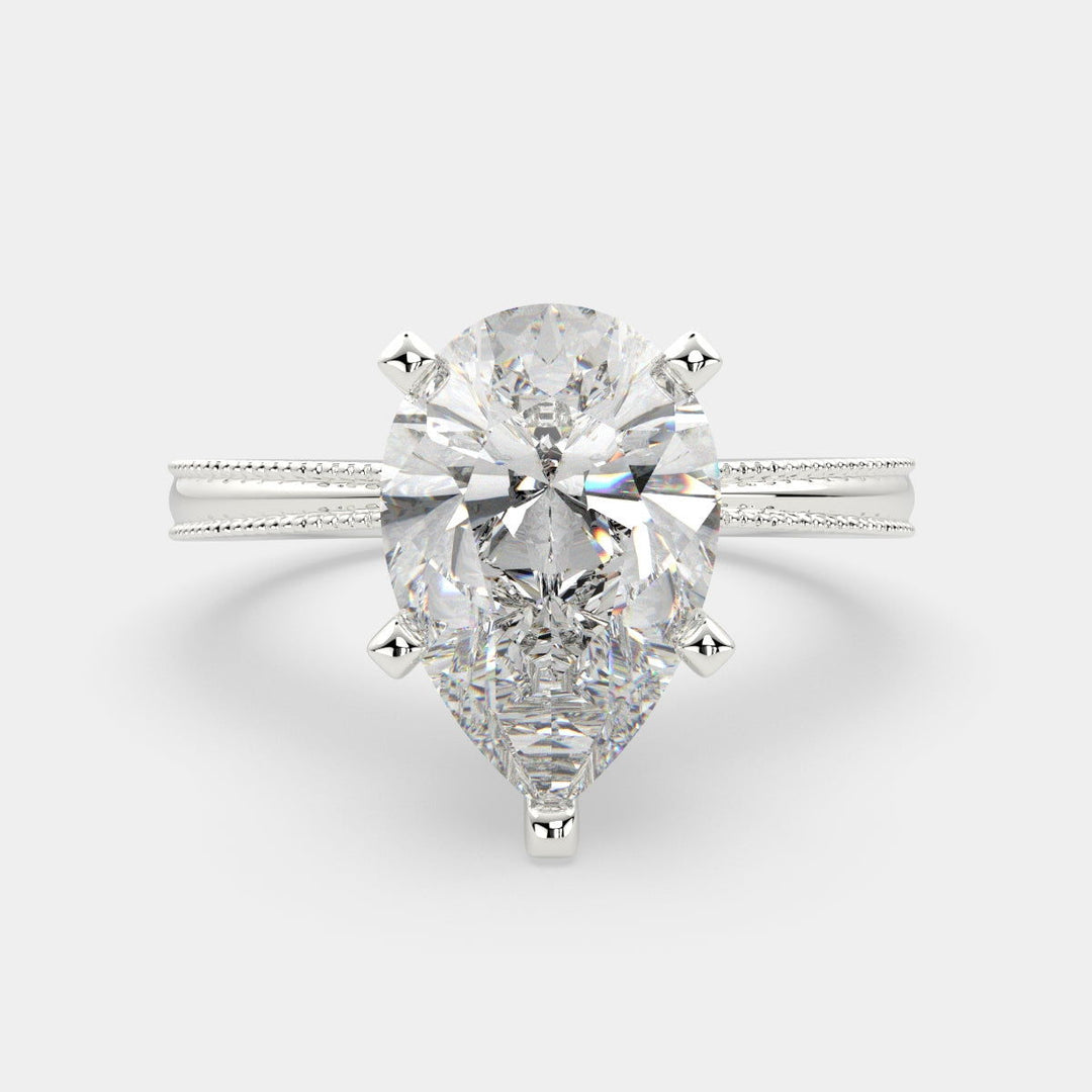 Camilla Pear Cut Solitaire Engagement Ring Setting - Nivetta