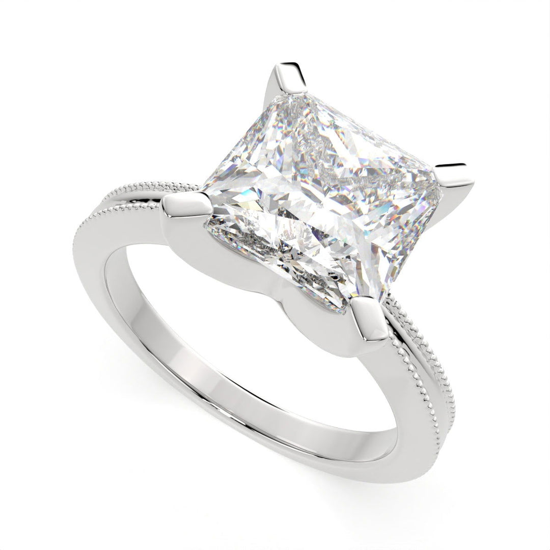 Camilla Princess Cut Solitaire Engagement Ring Setting - Nivetta