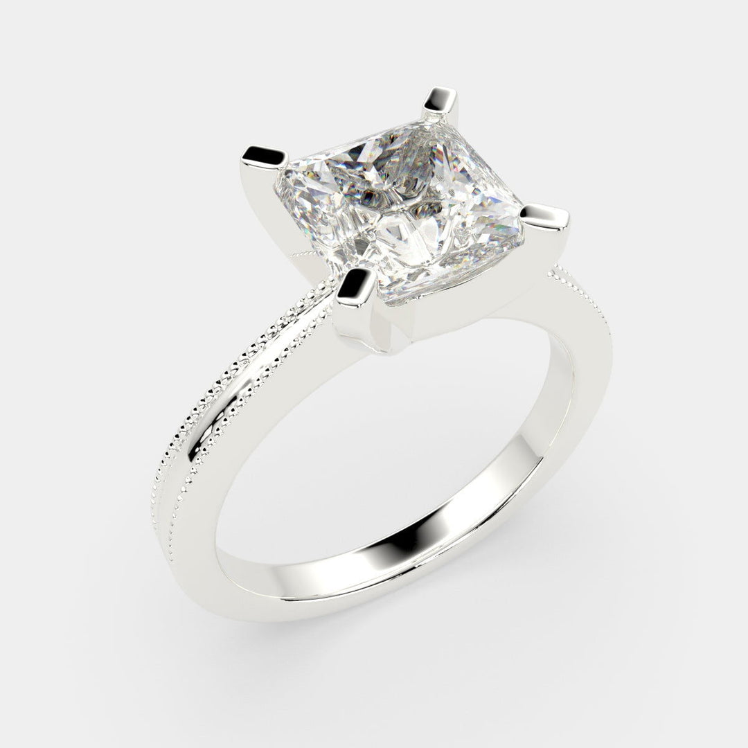Camilla Princess Cut Solitaire Engagement Ring Setting - Nivetta