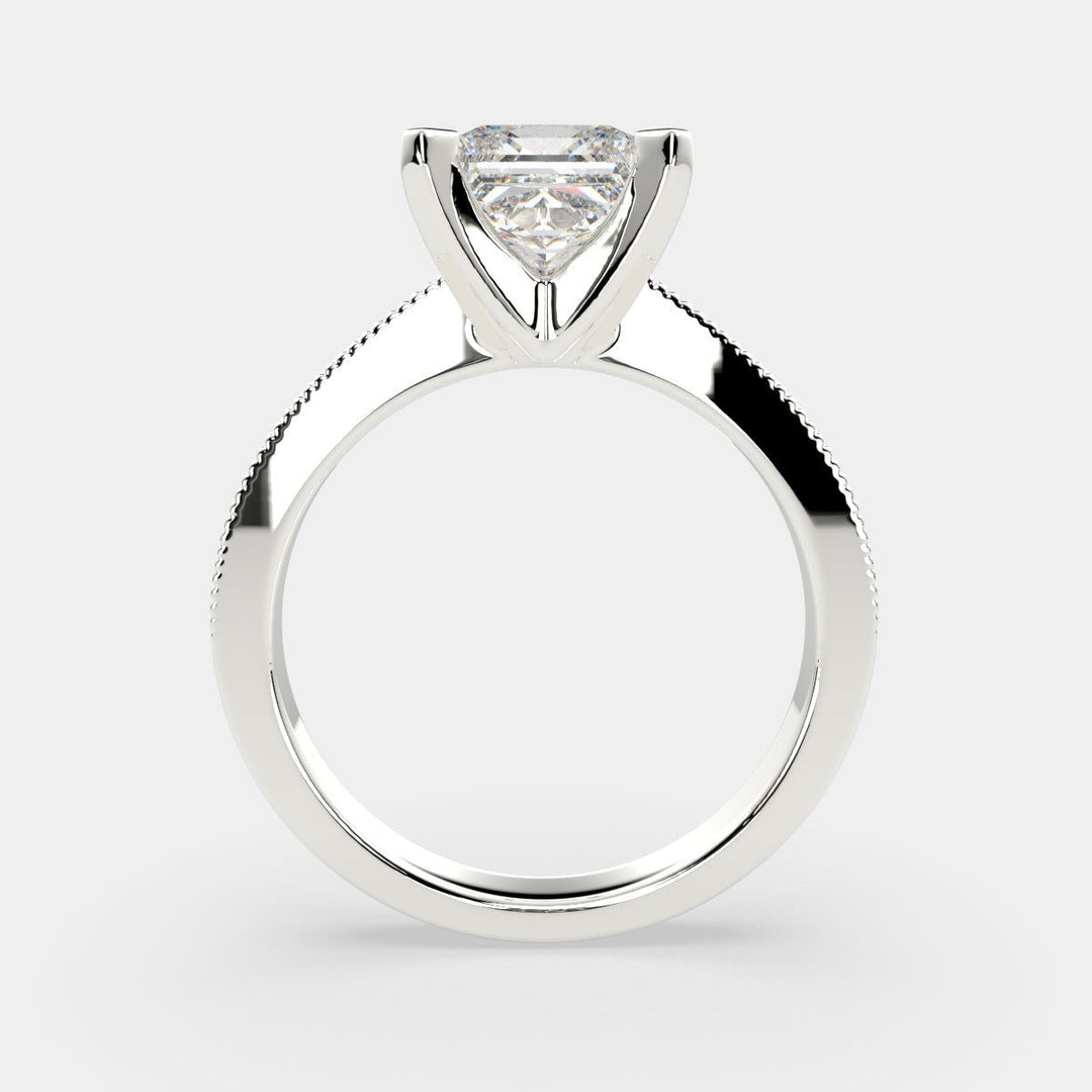 Camilla Princess Cut Solitaire Engagement Ring Setting - Nivetta