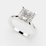 Load image into Gallery viewer, Camilla Princess Cut Solitaire Engagement Ring Setting - Nivetta