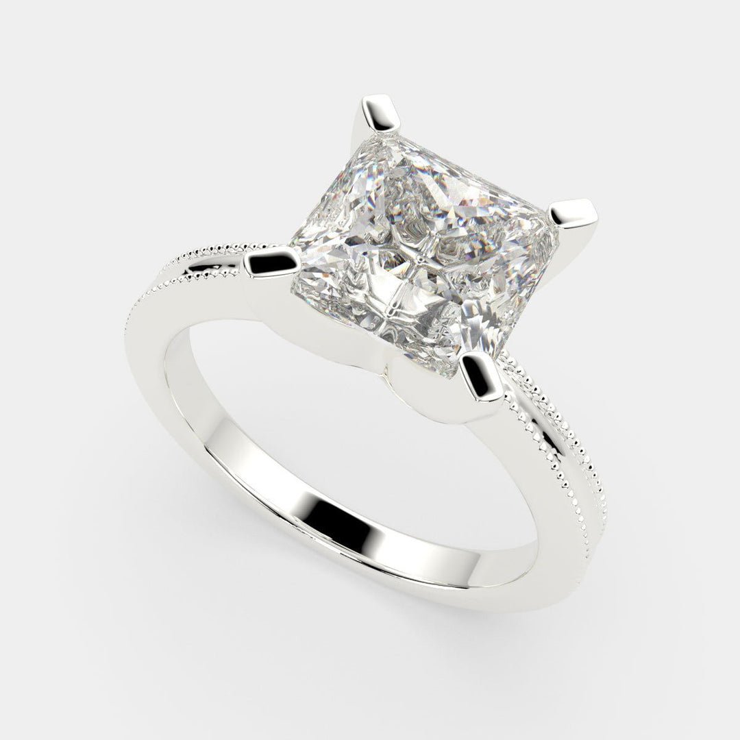 Camilla Princess Cut Solitaire Engagement Ring Setting - Nivetta
