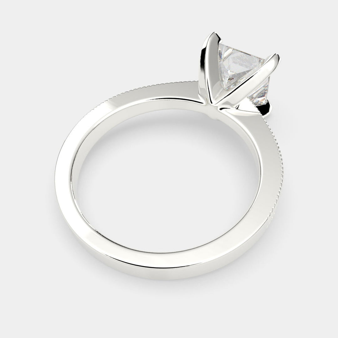 Camilla Princess Cut Solitaire Engagement Ring Setting - Nivetta