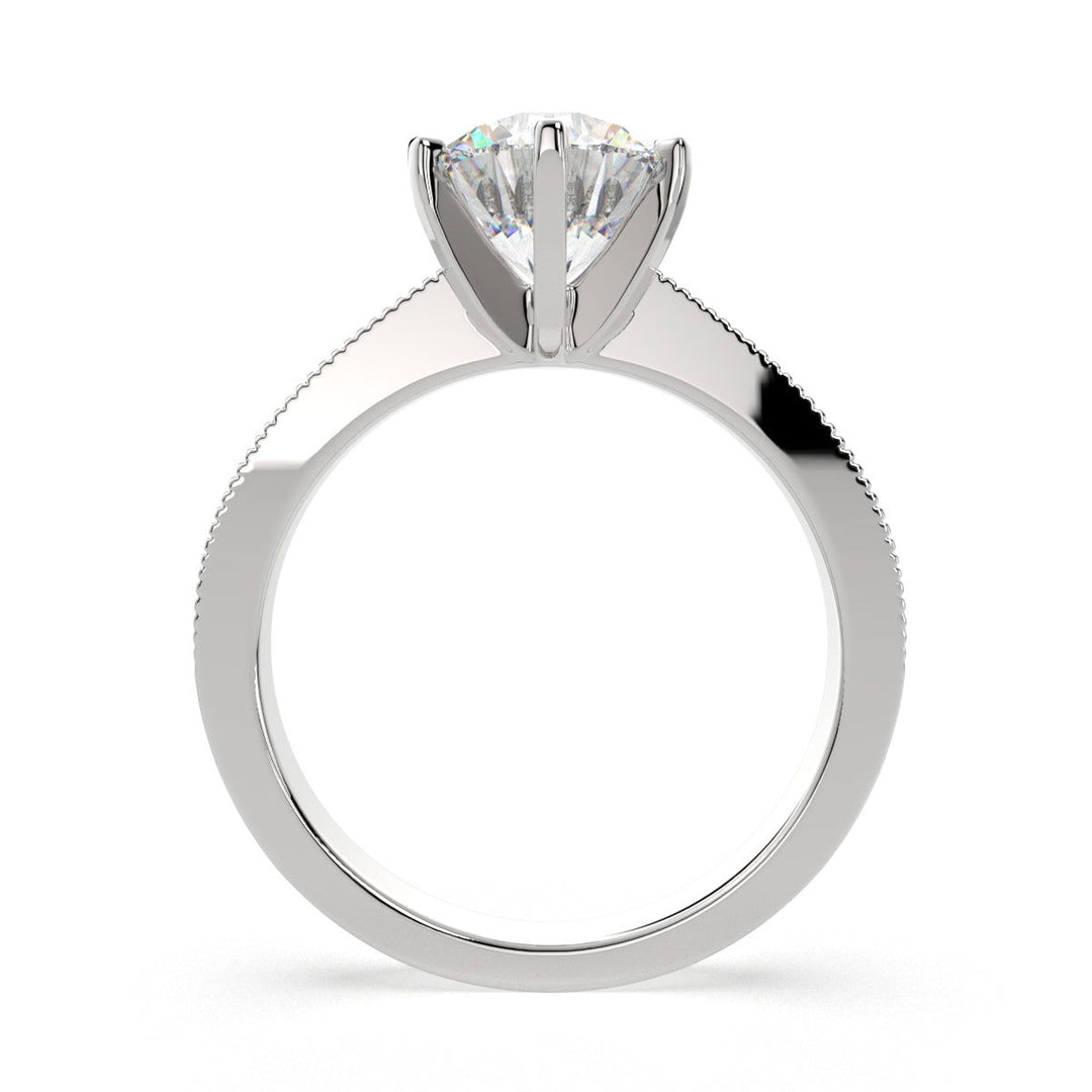 Camilla Round Cut Solitaire Engagement Ring Setting - Nivetta