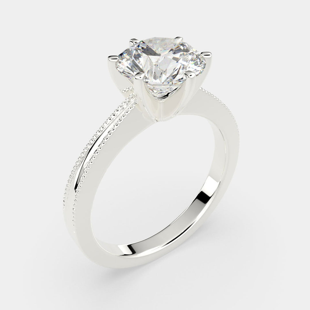 Camilla Round Cut Solitaire Engagement Ring Setting - Nivetta