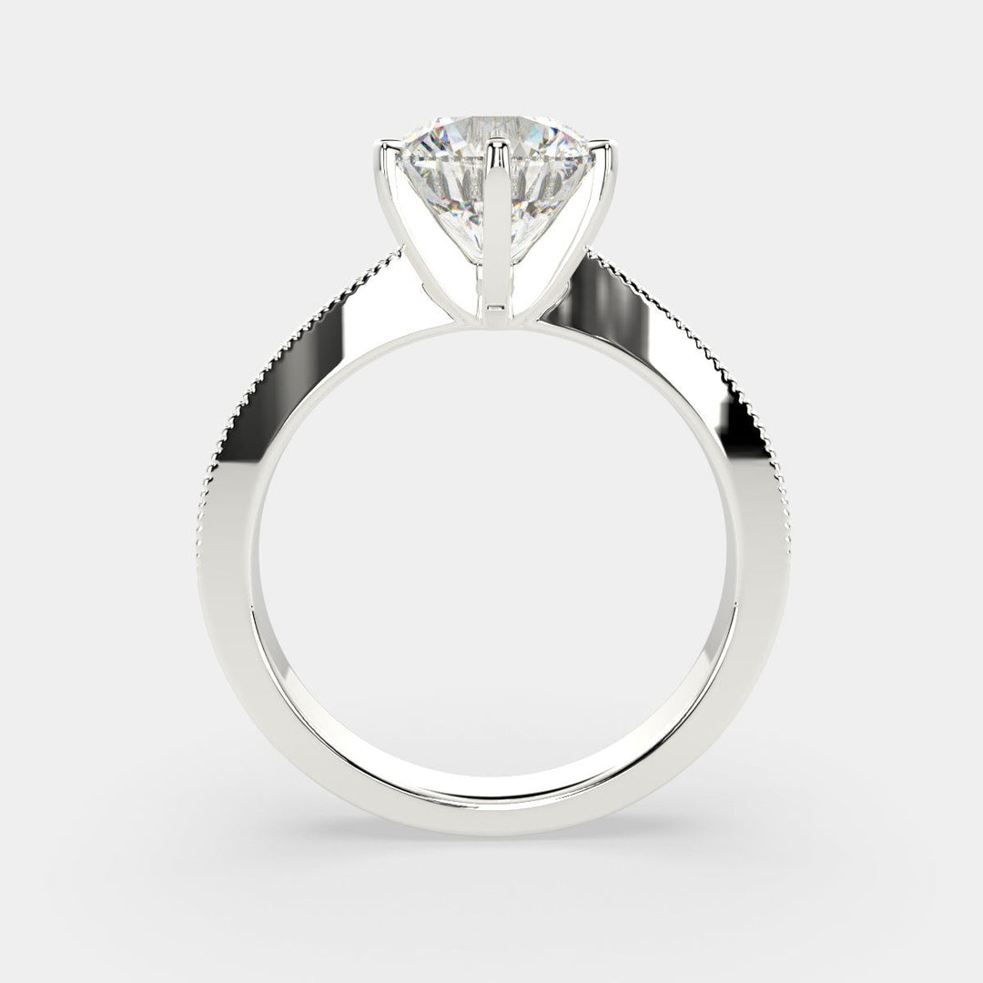 Camilla Round Cut Solitaire Engagement Ring Setting - Nivetta