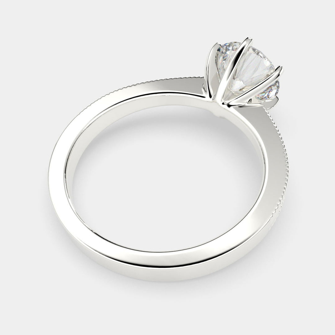 Camilla Round Cut Solitaire Engagement Ring Setting - Nivetta