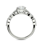 Load image into Gallery viewer, Carissa Cushion Cut Pave Shared Prong Claw Set Engagement Ring Setting - Nivetta