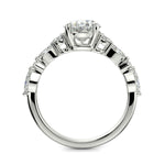 Load image into Gallery viewer, Carissa Oval Cut Pave Shared Prong Claw Set Engagement Ring Setting - Nivetta