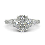 Load image into Gallery viewer, Carissa Oval Cut Pave Shared Prong Claw Set Engagement Ring Setting - Nivetta