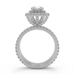 Load image into Gallery viewer, Carlee Double Halo Pave Gala Cushion Cut Diamond Engagement Ring - Nivetta