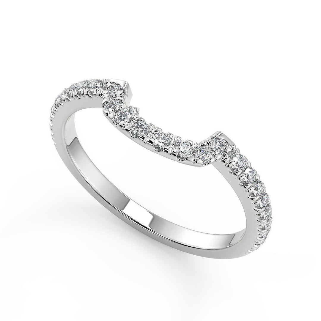 Carmen Micro Pave Halo Round Cut Diamond Engagement Ring - Nivetta