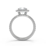 Load image into Gallery viewer, Carmen Micro Pave Halo Round Cut Diamond Engagement Ring - Nivetta