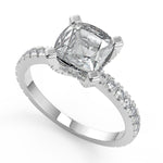 Load image into Gallery viewer, Carolina Micro French Pave Classic Princess Cut Engagement Ring - Nivetta
