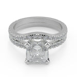 Load image into Gallery viewer, Carolina Micro French Pave Classic Princess Cut Engagement Ring - Nivetta