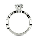 Load image into Gallery viewer, Caroline Oval Cut Pave Art Deco 4 Prong Claw Set Engagement Ring Setting - Nivetta