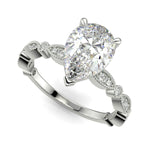 Load image into Gallery viewer, Caroline Pear Cut Pave Art Deco 4 Prong Claw Set Engagement Ring Setting - Nivetta
