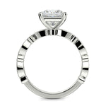 Load image into Gallery viewer, Caroline Princess Cut Pave Art Deco 4 Prong Claw Set Engagement Ring Setting - Nivetta