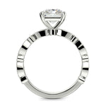 Load image into Gallery viewer, Caroline Radiant Cut Pave Art Deco 4 Prong Claw Set Engagement Ring Setting - Nivetta