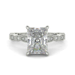 Load image into Gallery viewer, Caroline Radiant Cut Pave Art Deco 4 Prong Claw Set Engagement Ring Setting - Nivetta