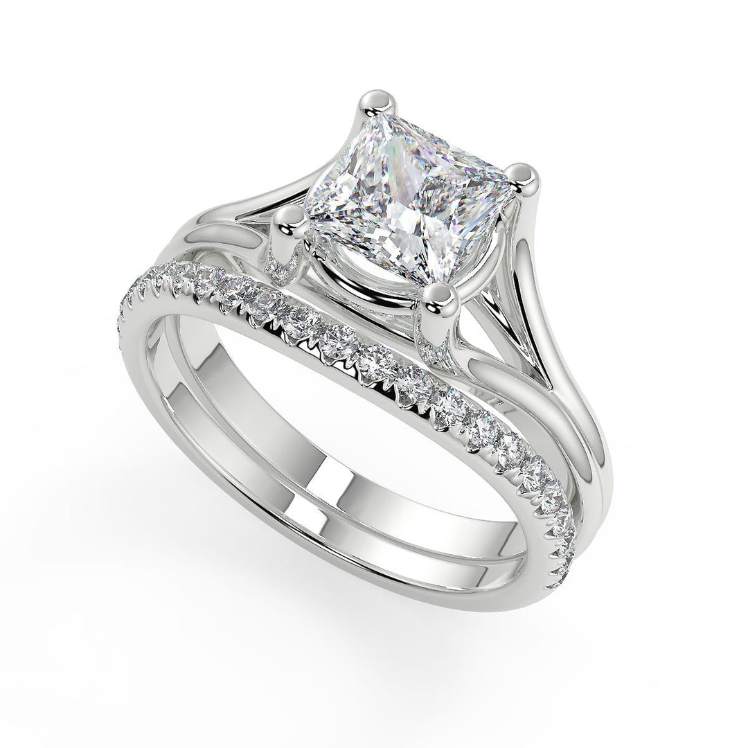 Casey Split Shank Princess Cut Diamond Engagement Ring - Nivetta