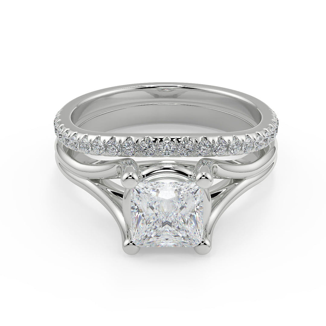 Casey Split Shank Princess Cut Diamond Engagement Ring - Nivetta