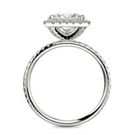 Load image into Gallery viewer, Catalina Princess Pave Halo 4 Prong Claw Set Engagement Ring - Nivetta